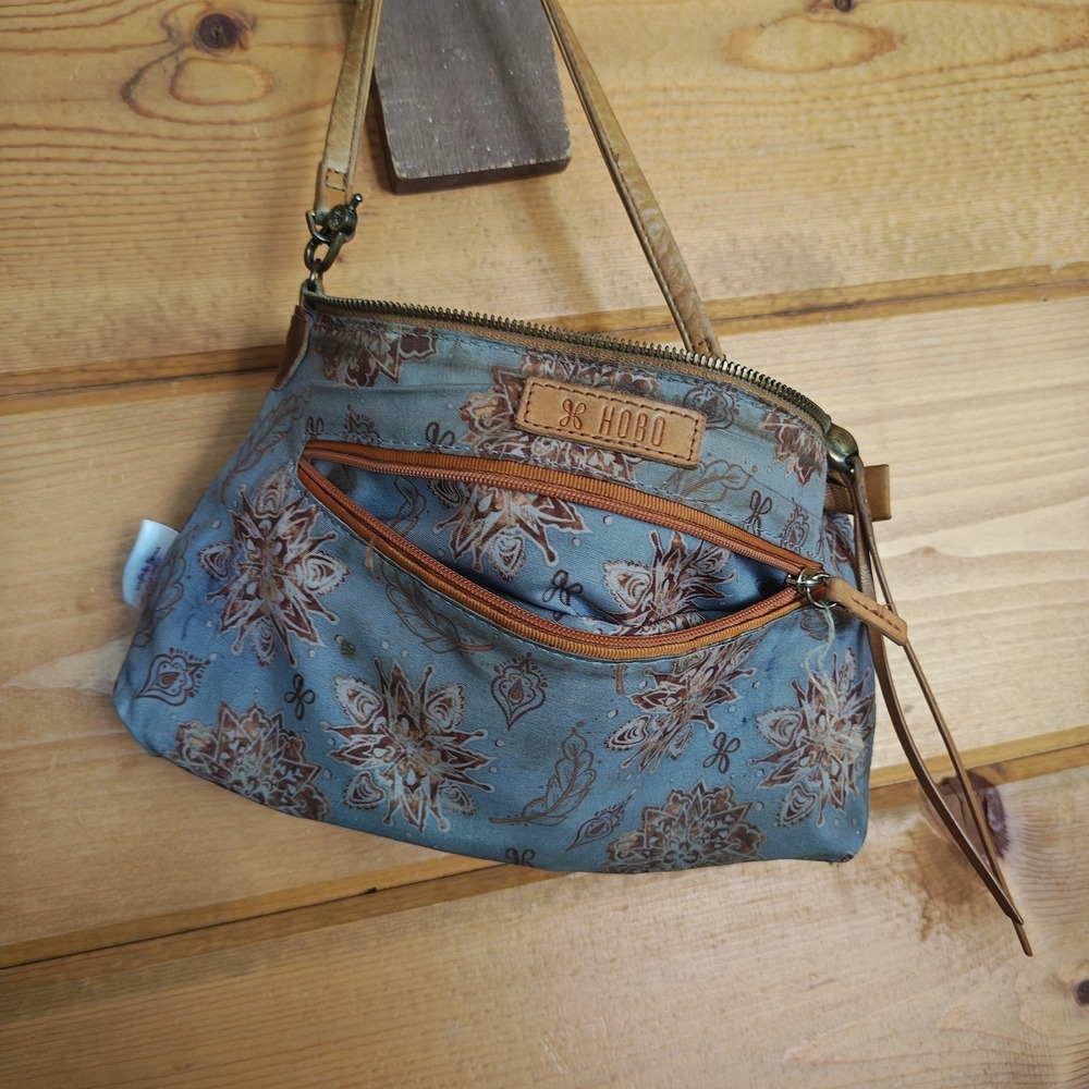 Hobo The Original Glazed Brown Leather Clutch Wristlet Bag ZA4 - Picture 10 of 12
